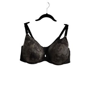 Torrid Curves Black and Floral Light lined underwire bra 46DD‎